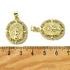 Brass Micro Pave Cubic Zirconia Pendants KK-H472-53M-G-3