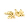 Brass Pave Clear Cubic Zirconia Connector Charms CU-CBA5CB0-09G-2