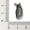 Rack Plating Brass Micro Pave Cubic Zirconia Pendants KK-L224-056B-3