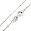 925 Sterling Silver Box Chain Necklaces NJEW-C052-17P-2