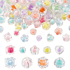 180pcs 9 styles Transparent Acrylic Beads OACR-PH0004-30-1