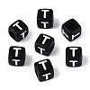 Initial Acrylic Horizontal Hole Beads OACR-ZX006-35T-1