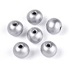 Spray Painted Round Natural Schima Wood Beads WOOD-A018-14mm-02-1