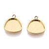 304 Stainless Steel Pendant Cabochon Component STAS-Q113-30A-G-1