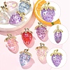 10Pcs 5 Styles Transparent Acrylic Pendants MACR-FS0002-09-2