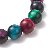 Natural Tiger Eye Beaded Stretch Bracelets for Women Men BJEW-JB13464-4
