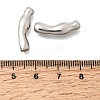 Brass Wavy Curved Tube Beads KK-N289-11P-3
