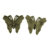 Tibetan Style Alloy Butterfly Cabochons TIBEP-1163-AB-FF-1
