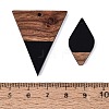 18Pcs 9 Styles Opaque Resin & Walnut Wood Pendants RESI-N053-04-3