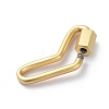 Brass Screw Carabiner Lock Charms ZIRC-G160-65G-2