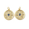 Brass Micro Pave Cubic Zirconia Pendants KK-E068-VF313-2