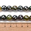 Electroplated Natural Agate Beads Strands G-B191-A07-10mm-19-5