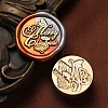 Merry Chrstmas Wax Seal Brass Stamp Heads LS-AJEW-M038-01S-G-1