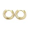 Rack Plating Brass Micro Pave Clear Cubic Zirconia Huggie Hoop Earrings for Women EJEW-C097-13G-10-1