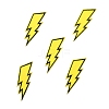 Lightning Bolt Polyester Computerized Embroidery Iron on Patches PATC-WH0001-78D-2