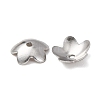 Tarnish Resistant 5-Petal 201 Stainless Steel Flower Bead Caps STAS-N027-02-1