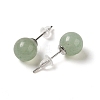 Natural Green Aventurine Stud Earrings LS-G-B075-02P-02-2
