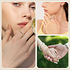 2Pcs 2 Colors Alloy with Crystal Rhinestone Finger Rings RJEW-TADJ0001-01D-8