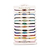 12Pcs 12 Colors Polyester Bracelets BJEW-P340-13B-G-1