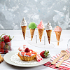 Transparent Acrylic Ice Cream Cone Display Stands ODIS-WH0106-01-5