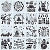 16Pcs 16 Styles PET Plastic Hollow Out Drawing Painting Stencils Templates DIY-WH0409-26-1