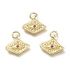 Brass Micro Pave Cubic Zirconia Pendants LS-KK-P188-C08-G-1