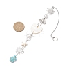 Synthetic Turquoise Starfish Turtle Beads Hanging Suncatchers HJEW-JM03446-4