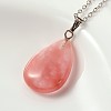 Natural & Synthetic Mixed Stone Pendant Necklaces NJEW-JN01116-3