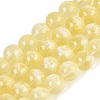 Transparent Half Spray Painted Glass Beads Strands LS-GLAA-Q110-02A-01-1