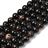 Natural Black Tourmaline Beads Strands X-G-F666-05A-8mm-2
