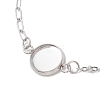 304 Stainless Steel Paperclip Chain Satellite Chain Bracelet Making BJEW-JB13071-02-3