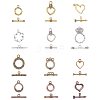 Tibetan Style Alloy Toggle Clasps TIBE-PH0004-04-WH-2
