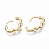 Brass Huggie Hoop Earring Findings X-KK-T051-39G-NF-2