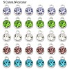 30Pcs 5 Colors Flat Round Alloy Charms RGLA-YW0002-06-2