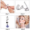 Painless Prevent Allergy Resin Transparent U Type Alloy Ear Clip FIND-PH0015-27-7