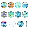 Glass Marbleize Cabochons GGLA-YW0002-01-2