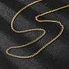 Unisex Casual Style 304 Stainless Steel Curb Chain Necklaces X-STAS-O037-54G-2