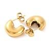 Ion Plating(IP) 304 Stainless Steel Stud Earrings LS-EJEW-G395-21G-2
