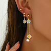 Stainless Steel Sweet Daisy Tassel Earring Sets IJ0618-2