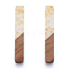 Opaque Resin & Walnut Wood Big Pendants RESI-N025-034-E02-2