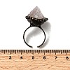 Natural Rose Quartz Irregular Nugget Open Cuff Rings G-A278-03AB-04-5