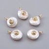 Natural Cultured Freshwater Pearl Pendants PEAR-F008-20G-1