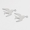 Bird 316 Surgical Stainless Steel Filigree Charms X-STAS-M258-11-2