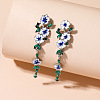 Elegant Nature-Inspired Long Alloy Stud Earrings HY8690-2