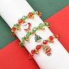 CCB Plastic & Glass Bead Bracelets BJEW-FS00029-5