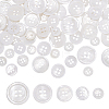 100Pcs 5 Styles 4-Hole Shell Buttons BUTT-PH0001-43-6