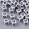White Opaque Acrylic Beads LS-MACR-R869-02U-1