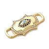 Brass Cubic Zirconia Connector Charms LS-KK-M278-01B-G-2