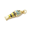 Brass Enamel Pendants KK-H529-51G-04-2