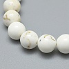 Natural Magnesite Bead Stretch Bracelets BJEW-K212-B-008-3